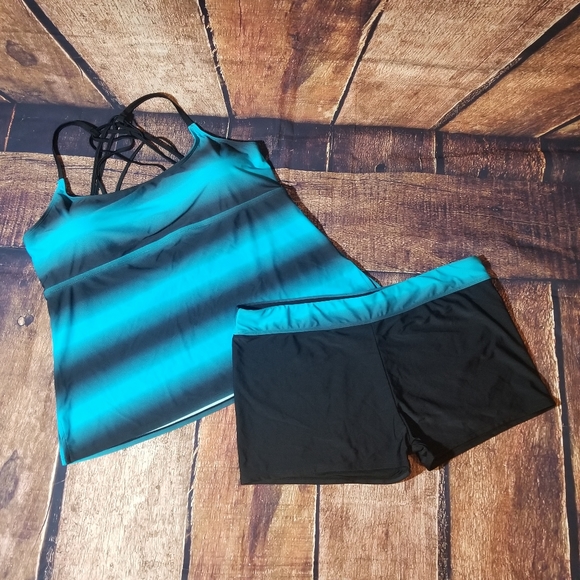 shekini Other - 2 piece blue and black swim suit size 3xl